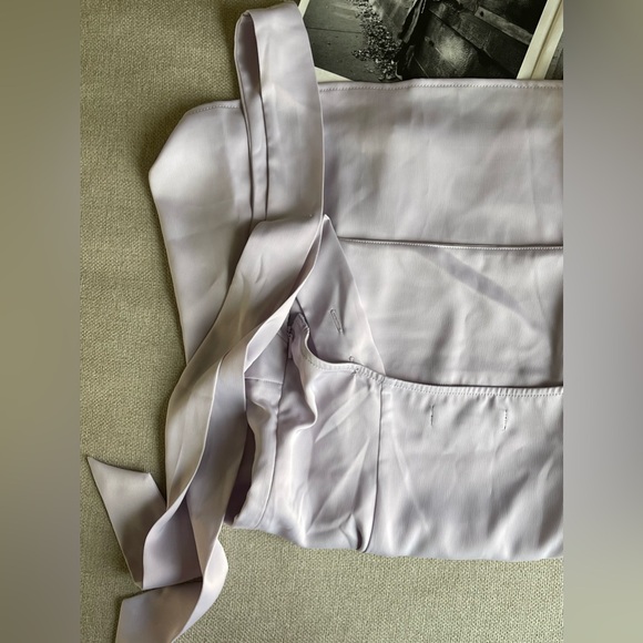 Urban Outfitters UO Bri Double Bow Satin Mini Dress In Lavender Size L - Picture 9 of 16